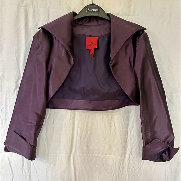 Plum Gown with Bolero Jacket - Picture 3 of 7